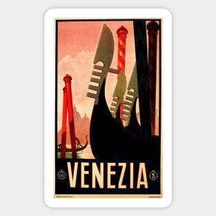 VENEZIA Venice Veneto Vintage Italian Tourism Poster Art Sticker